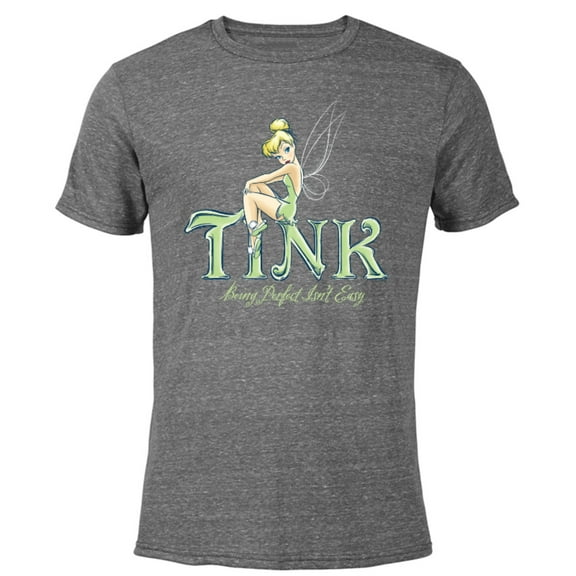 Disney Peter Pan Tinker Bell Being Perfect Isn’t Easy - Short Sleeve Blended T-Shirt for Adults - Customized-Dark Heather