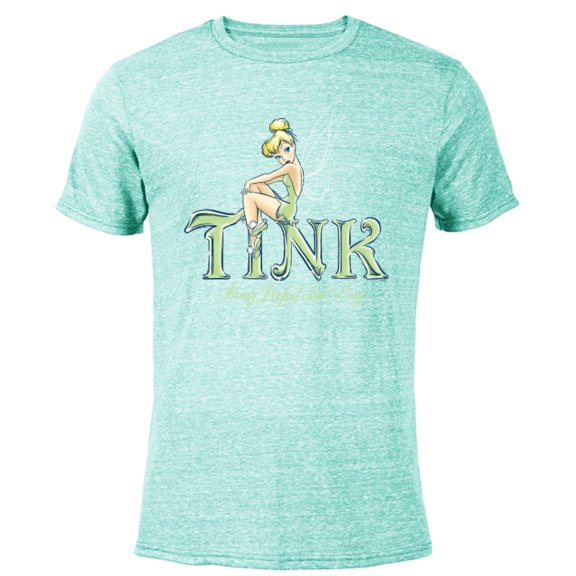 Disney Peter Pan Tinker Bell Being Perfect Isn’t Easy - Short Sleeve Blended T-Shirt for Adults - Customized-Ocean Blue