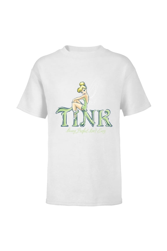 Peter Pan Tinker Bell Being Perfect Isn’t Easy - Short Sleeve T-Shirt for Kids - Customized-White