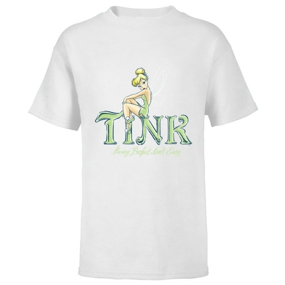 Disney Peter Pan Tinker Bell Being Perfect Isn’t Easy - Short Sleeve T-Shirt for Kids - Customized-White