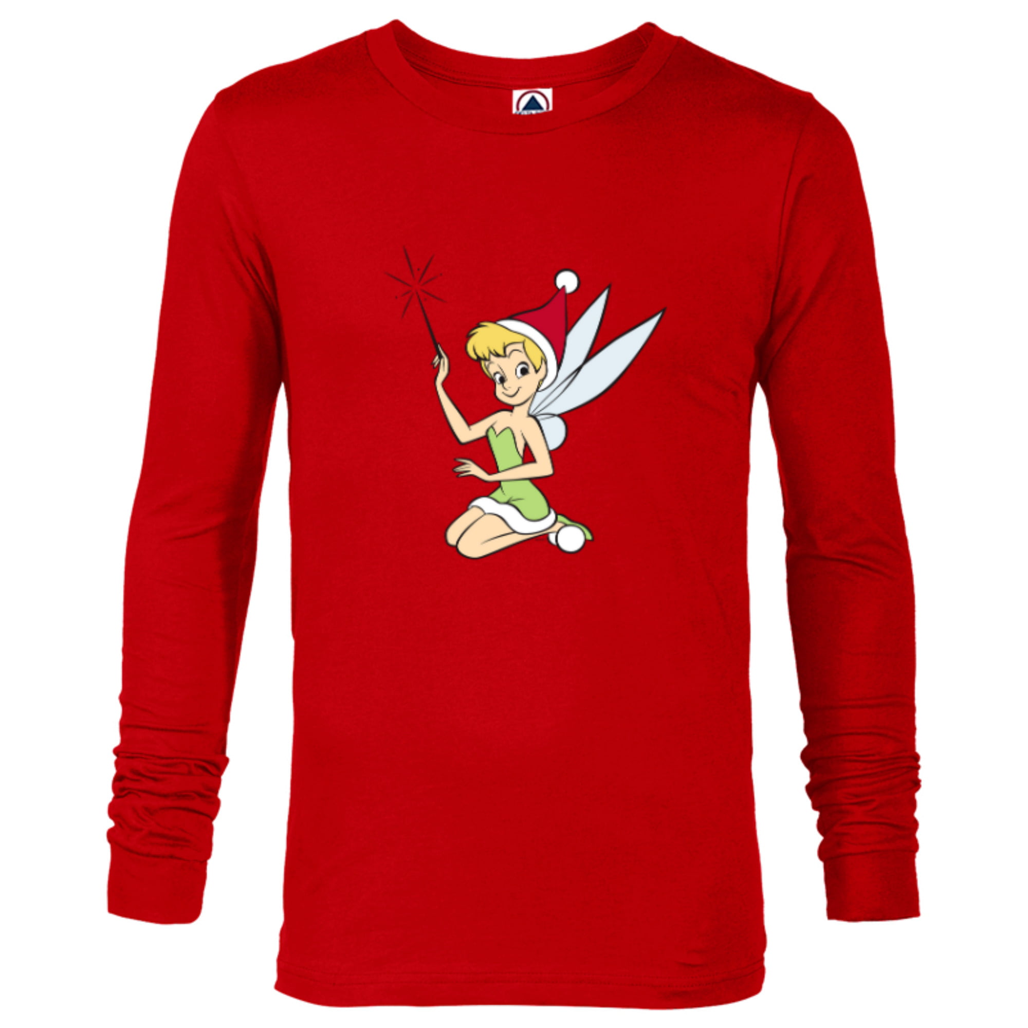 T-Shirt Christmas Bell - Hat Tinker Men Pan Disney for Fairy Sleeve Santa Customized-White Long - Peter