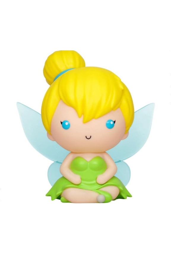 Disney - Peter Pan Tinker Bell Figural Coin Bank PVC 8" - Monogram