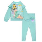 DISNEY Peter Pan Tinker Bell Fleece Sweatshirt and Leggings Outfit Set Toddler to Big Kid