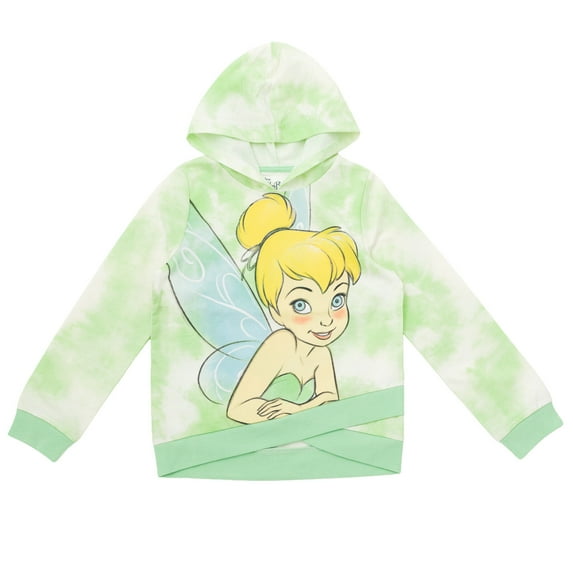 Disney Peter Pan Tinker Bell French Terry Pullover Crossover Hoodie Tie Dye Toddler to Big Kid