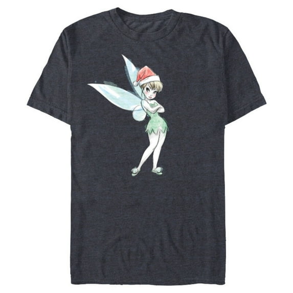 Disney Peter Pan Tinker Bell Holiday - Short Sleeve Blended T-Shirt for Adults - Customized-Navy Heather