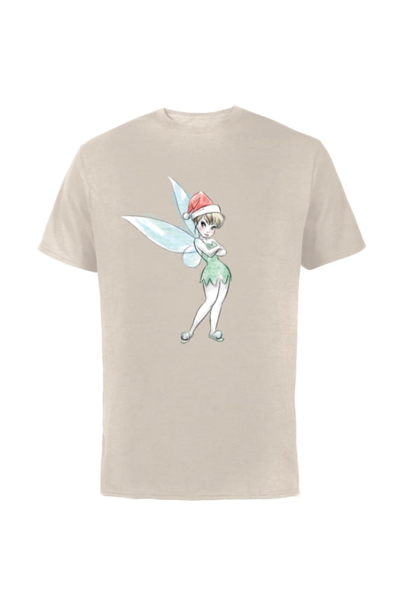 Peter Pan Tinker Bell Holiday - Short Sleeve Cotton T-Shirt for Adults - Customized-Natural