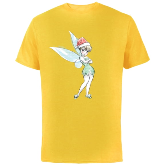 Disney Peter Pan Tinker Bell Holiday - Short Sleeve Cotton T-Shirt for Adults - Customized-Yellow
