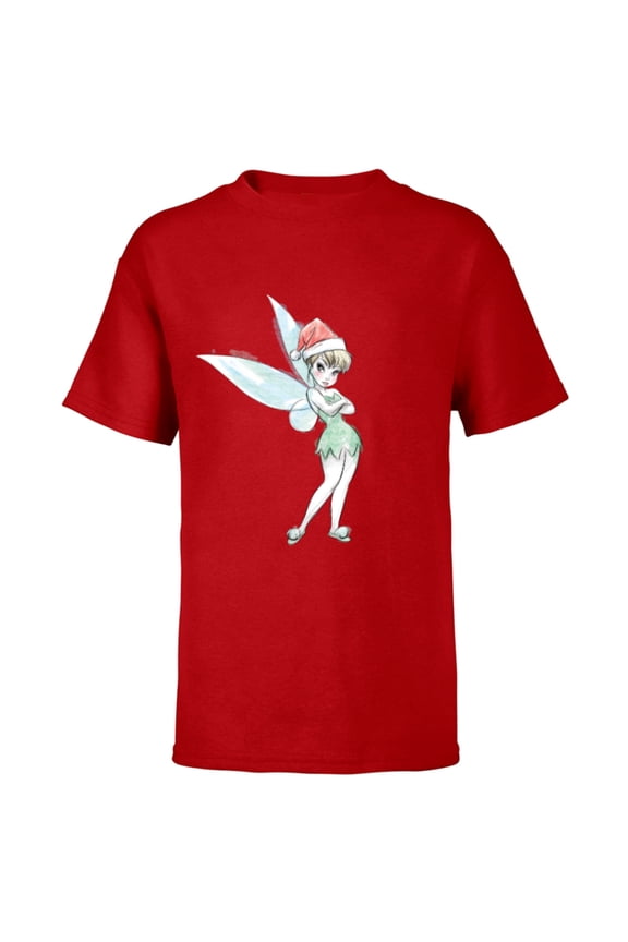 Peter Pan Tinker Bell Holiday - Short Sleeve T-Shirt for Kids - Customized-Red