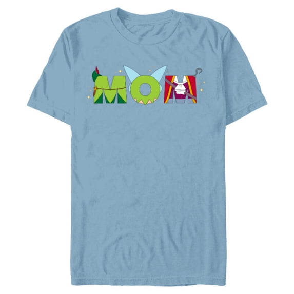 Disney Peter Pan Tinker Bell Mother’s Day Birthday Best Mom - Short Sleeve Blended T-Shirt for Adults - Customized-Ocean Blue