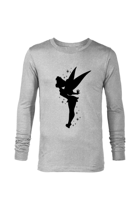 Peter Pan Tinker Bell Pixie Dust Silhouette - Long Sleeve T-Shirt for Men - Customized-Athletic Heather