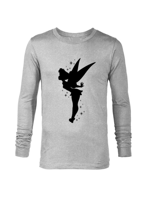 Peter Pan Tinker Bell Pixie Dust Silhouette - Long Sleeve T-Shirt for Men - Customized-Athletic Heather