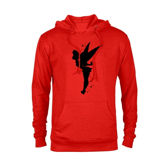 Disney Peter Pan Tinker Bell Pixie Dust Silhouette - Pullover Hoodie for Adults - Customized-Red