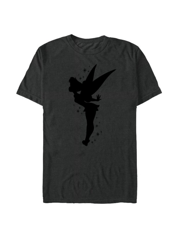 Peter Pan Tinker Bell Pixie Dust Silhouette - Short Sleeve Blended T-Shirt for Adults - Customized-Dark Heather