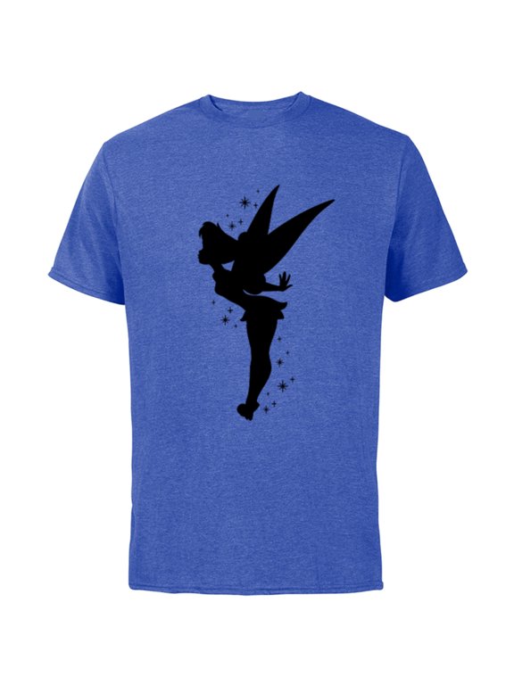 Peter Pan Tinker Bell Pixie Dust Silhouette - Short Sleeve Cotton T-Shirt for Adults - Customized-Royal Heather