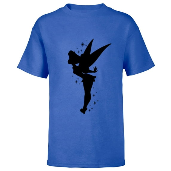 Disney Peter Pan Tinker Bell Pixie Dust Silhouette - Short Sleeve T-Shirt for Kids - Customized-Royal