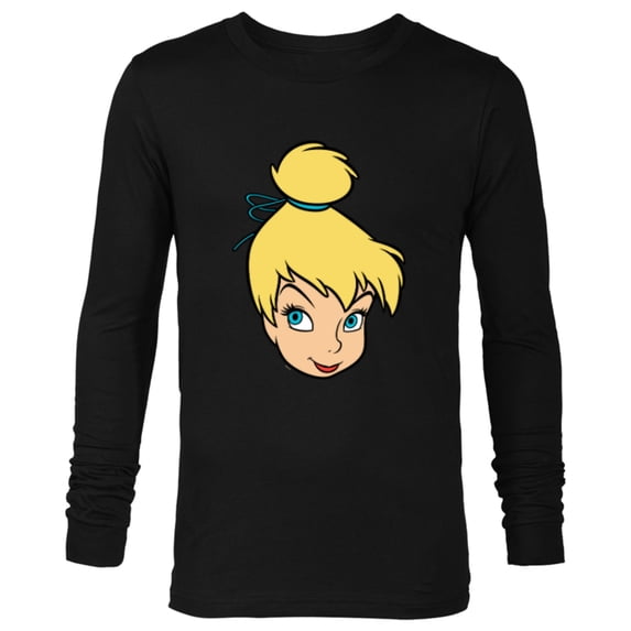 Disney Peter Pan Tinker Bell Pixie Fairy Big Face Costume - Long Sleeve T-Shirt for Men - Customized-Black