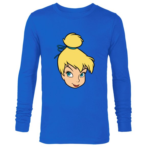 Disney Peter Pan Tinker Bell Pixie Fairy Big Face Costume - Long Sleeve T-Shirt for Men - Customized-Navy