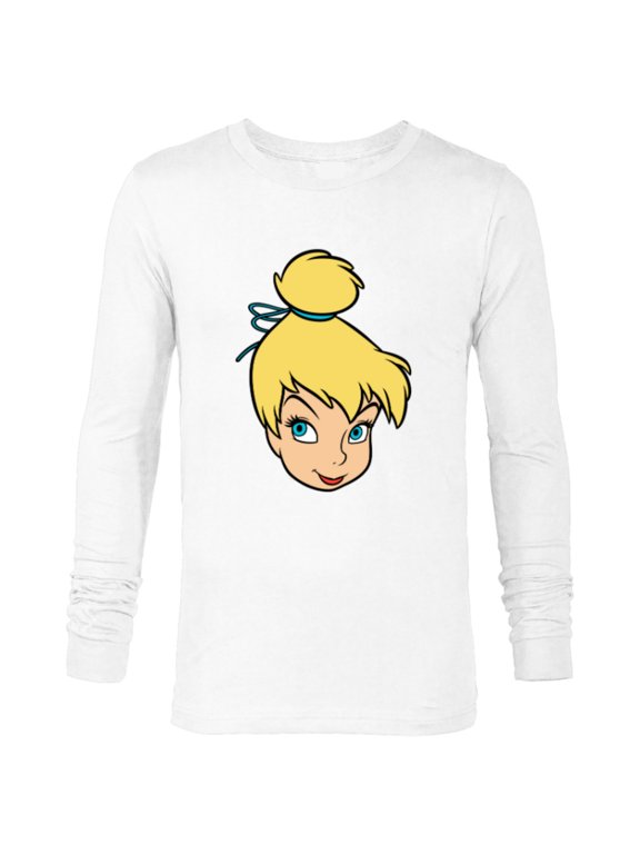 Peter Pan Tinker Bell Pixie Fairy Big Face Costume - Long Sleeve T-Shirt for Men - Customized-White