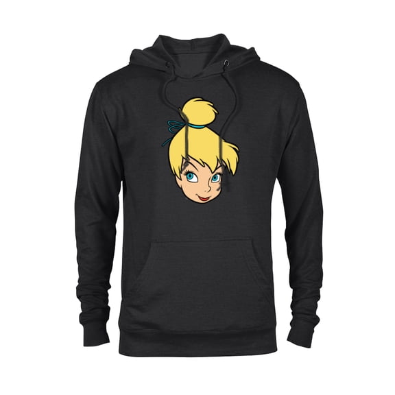 Disney Peter Pan Tinker Bell Pixie Fairy Big Face Costume - Pullover Hoodie for Adults - Customized-Black