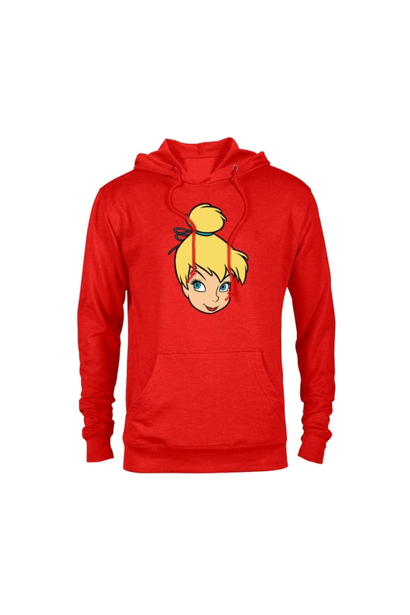 Peter Pan Tinker Bell Pixie Fairy Big Face Costume - Pullover Hoodie for Adults - Customized-Red