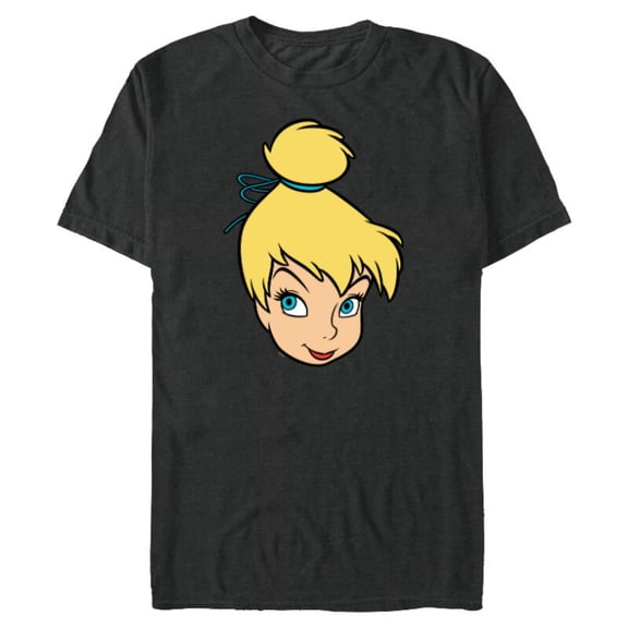 Disney Peter Pan Tinker Bell Pixie Fairy Big Face Costume - Short Sleeve Blended T-Shirt for Adults - Customized-Dark Heather