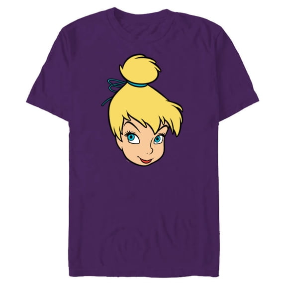Disney Peter Pan Tinker Bell Pixie Fairy Big Face Costume - Short Sleeve Blended T-Shirt for Adults - Customized-Purple