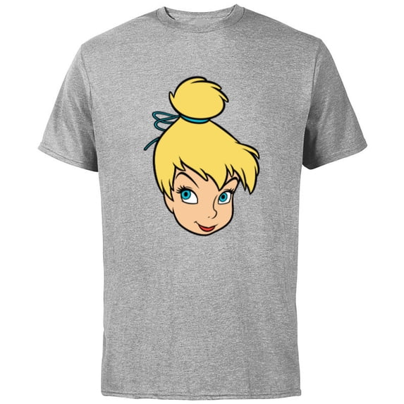Disney Peter Pan Tinker Bell Pixie Fairy Big Face Costume - Short Sleeve Cotton T-Shirt for Adults - Customized-Athletic Heather