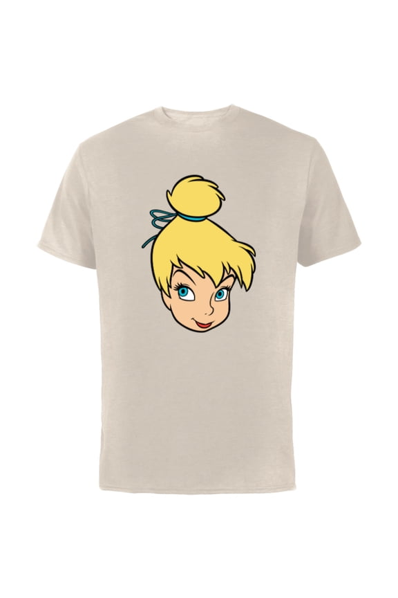 Peter Pan Tinker Bell Pixie Fairy Big Face Costume - Short Sleeve Cotton T-Shirt for Adults - Customized-Natural