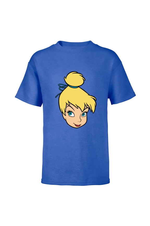 Peter Pan Tinker Bell Pixie Fairy Big Face Costume - Short Sleeve T-Shirt for Kids - Customized-Royal