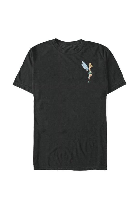 Peter Pan Tinker Bell Small Pose - Short Sleeve Blended T-Shirt for Adults - Customized-Dark Heather