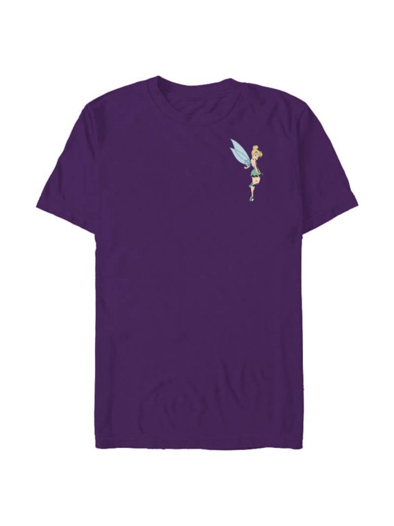Peter Pan Tinker Bell Small Pose - Short Sleeve Blended T-Shirt for Adults - Customized-Purple