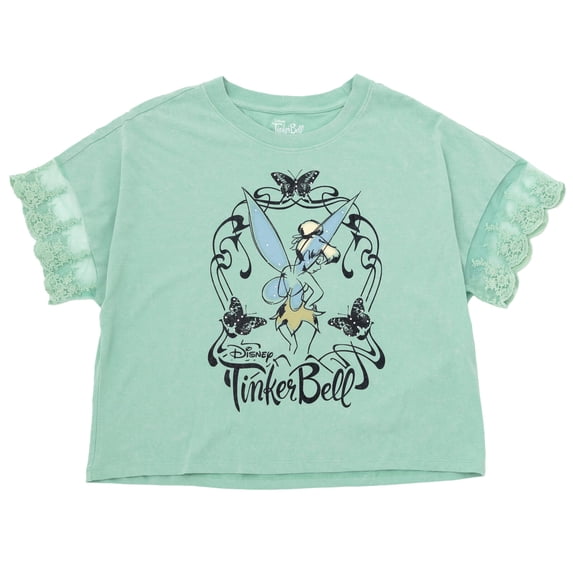 Disney Peter Pan Women's Short Sleeve T-Shirt Lichen Tinker Bell