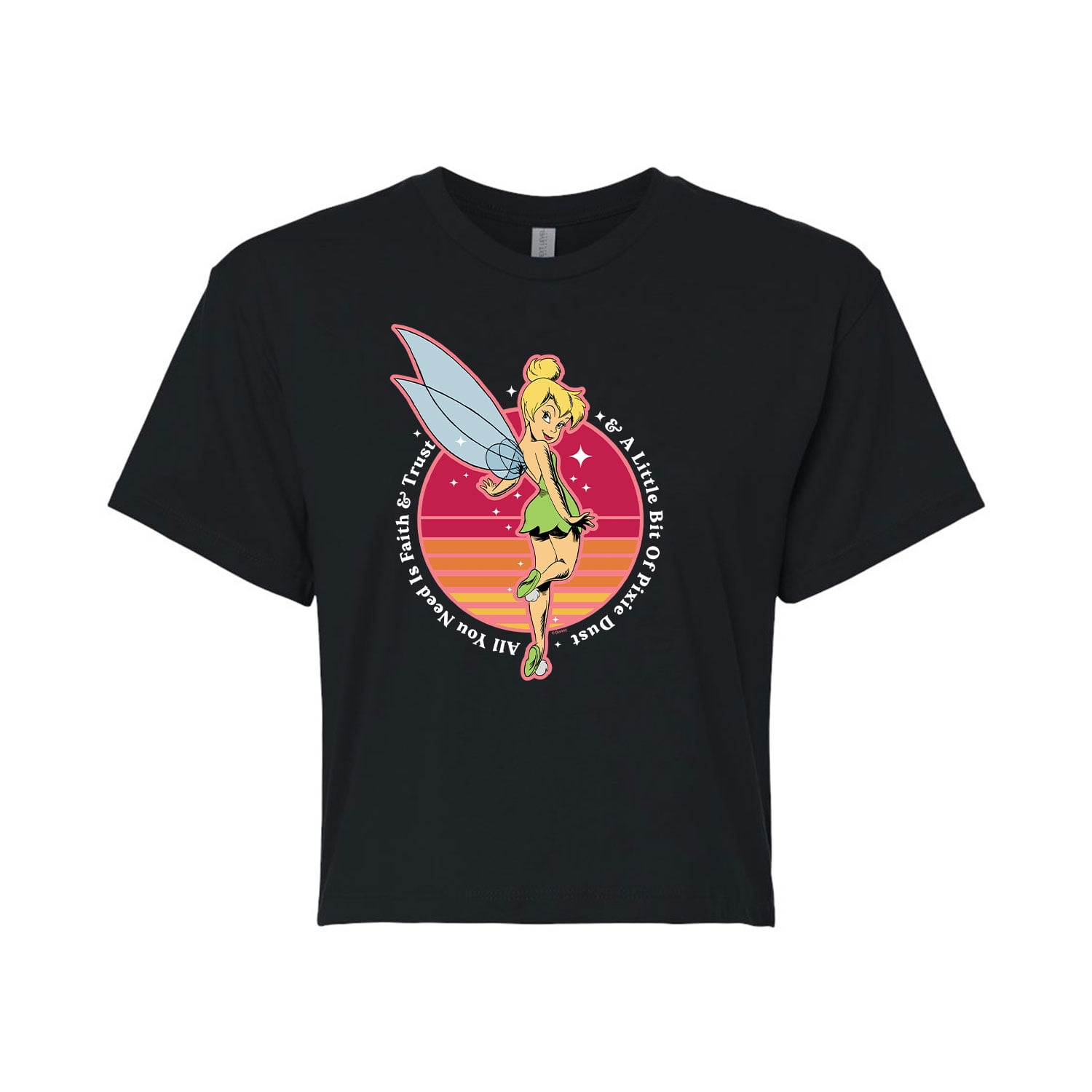 Juniors Womens Peter Pan Tinker Bell Retro T-shirt : Target