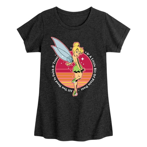 Disney - Peter Pan - Tinkerbell - A Little Bit of Pixie Dust - Toddler And Youth Girls Short Sleeve Graphic T-Shirt