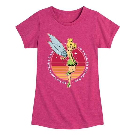 Disney - Peter Pan - Tinkerbell - A Little Bit of Pixie Dust - Toddler And Youth Girls Short Sleeve Graphic T-Shirt