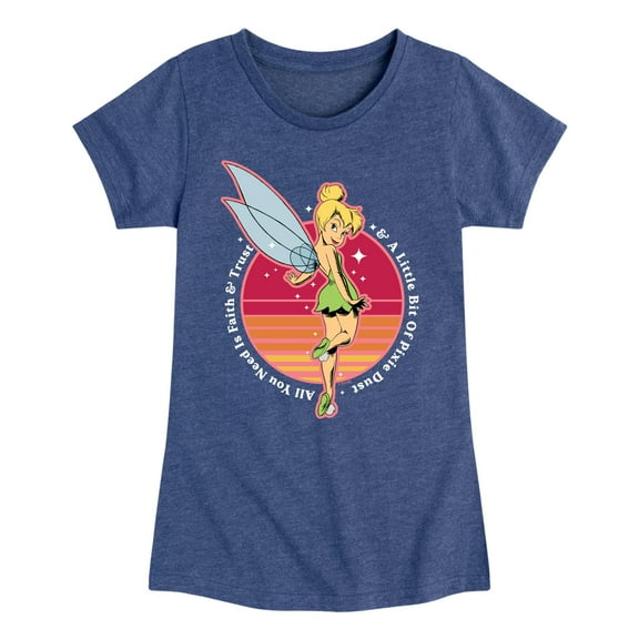 Disney - Peter Pan - Tinkerbell - A Little Bit of Pixie Dust - Toddler And Youth Girls Short Sleeve Graphic T-Shirt