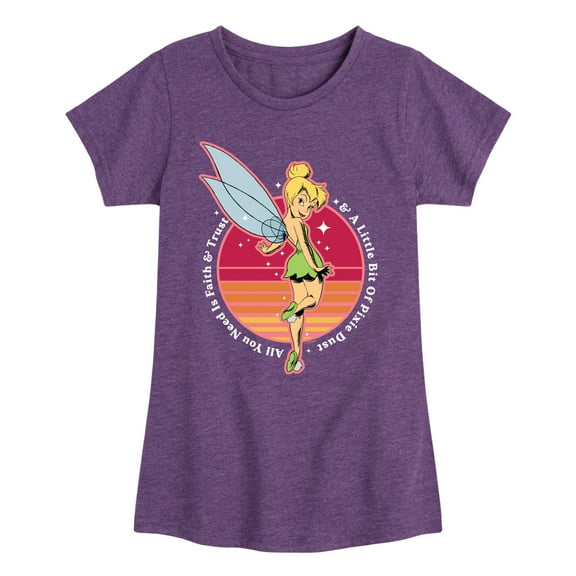 Disney - Peter Pan - Tinkerbell - A Little Bit of Pixie Dust - Toddler And Youth Girls Short Sleeve Graphic T-Shirt