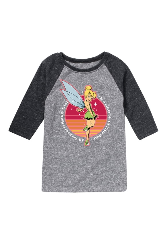 - Peter Pan - Tinkerbell - A Little Bit of Pixie Dust - Toddler And Youth Raglan Graphic T-Shirt