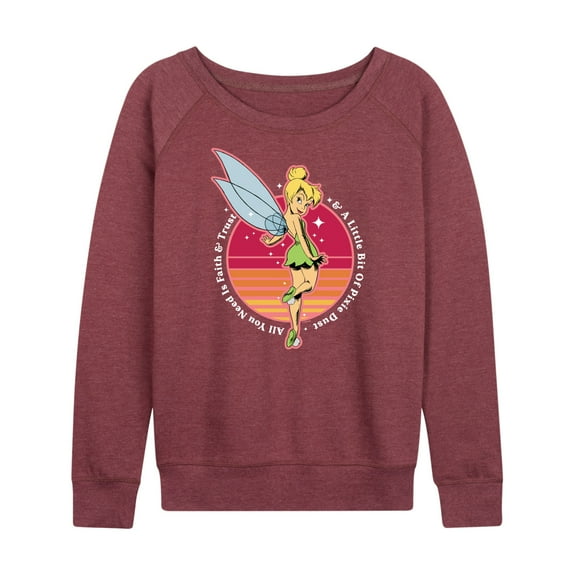 Disney - Peter Pan - Tinkerbell - A Little Bit of Pixie Dust - Women's Lightweight French Terry Long Sleeve Shirt