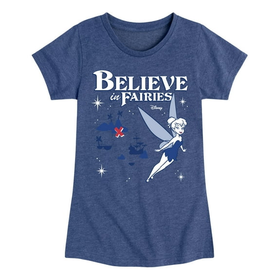Disney - Peter Pan - Tinkerbell - Believe in Fairies - Toddler And Youth Girls Short Sleeve Graphic T-Shirt