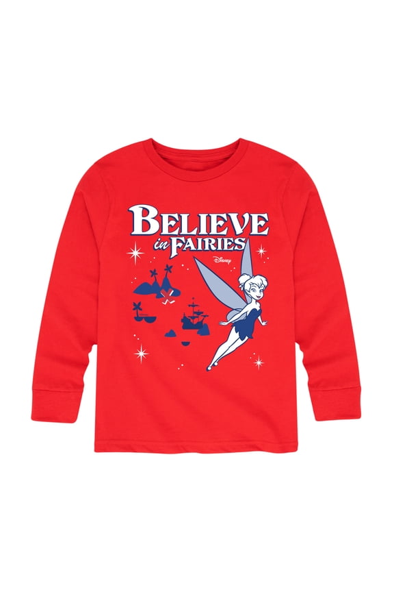 - Peter Pan - Tinkerbell - Believe in Fairies - Toddler And Youth Long Sleeve Graphic T-Shirt