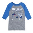 thumbnail image 1 of Disney - Peter Pan - Tinkerbell - Believe in Fairies - Toddler And Youth Raglan Graphic T-Shirt, 1 of 4