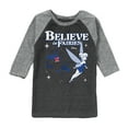 thumbnail image 1 of Disney - Peter Pan - Tinkerbell - Believe in Fairies - Toddler And Youth Raglan Graphic T-Shirt, 1 of 6