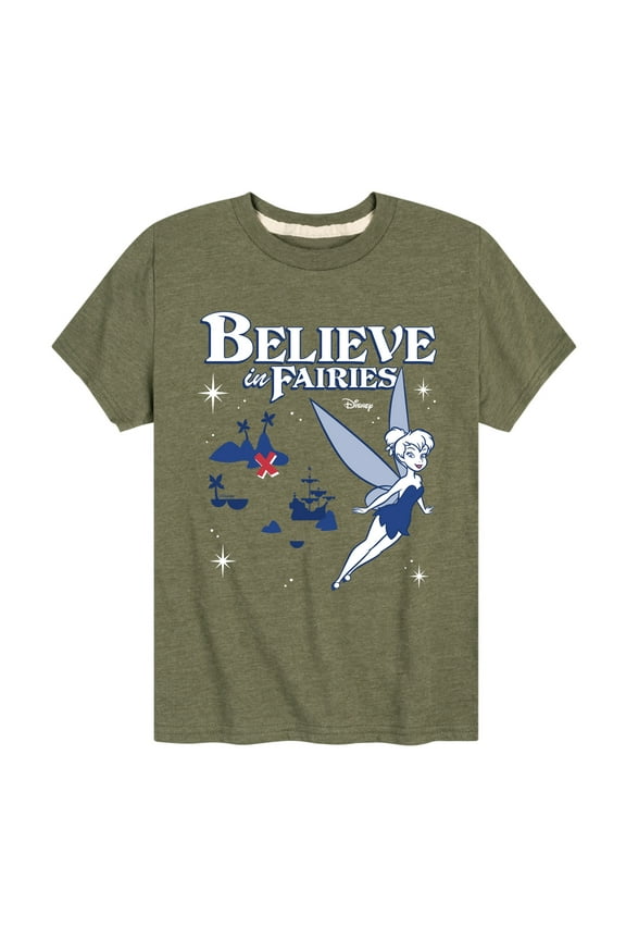 - Peter Pan - Tinkerbell - Believe in Fairies - Toddler And Youth Short Sleeve Graphic T-Shirt
