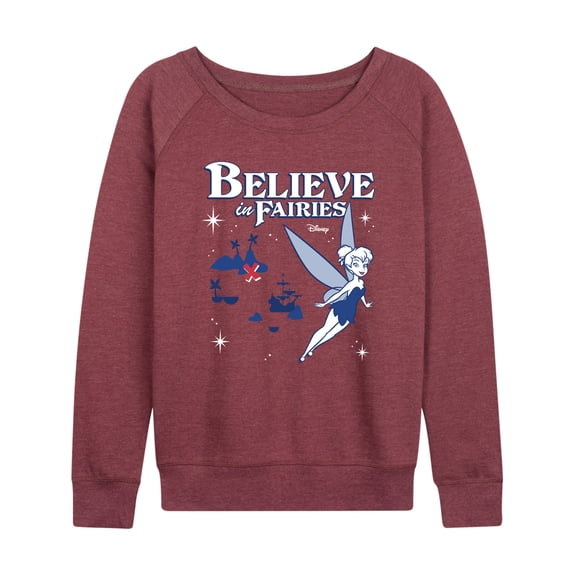 Disney - Peter Pan - Tinkerbell - Believe in Fairies - Women's Lightweight French Terry Long Sleeve Shirt