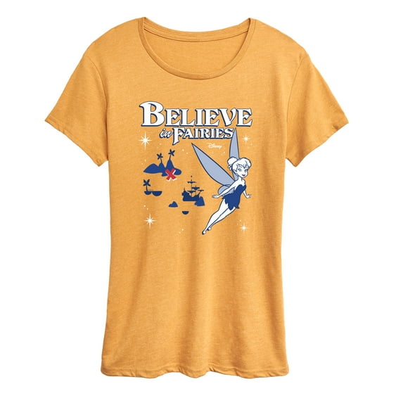 Disney - Peter Pan - Tinkerbell - Believe in Fairies - Women's Short Sleeve Graphic T-Shirt