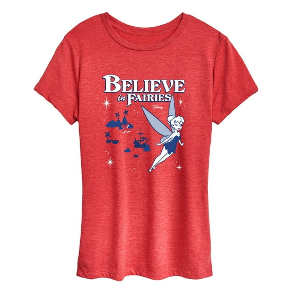Disney - Peter Pan - Tinkerbell - Believe in Fairies - Women's Short Sleeve Graphic T-Shirt