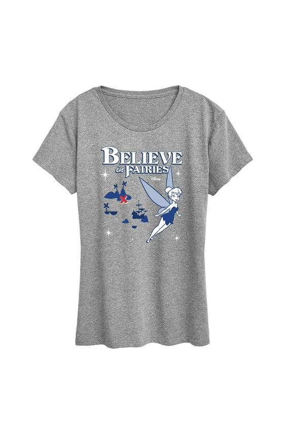 - Peter Pan - Tinkerbell - Believe in Fairies - Women's Short Sleeve Graphic T-Shirt
