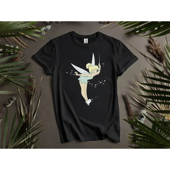 Disney Peter Pan Tinkerbell Glitter Tink Pixie Dust Magic Fairy T-shirt