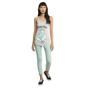 Disney Peter Pan, Tinkerbell Reversible Adult Women Tank Top T-Shirt (Size Large)